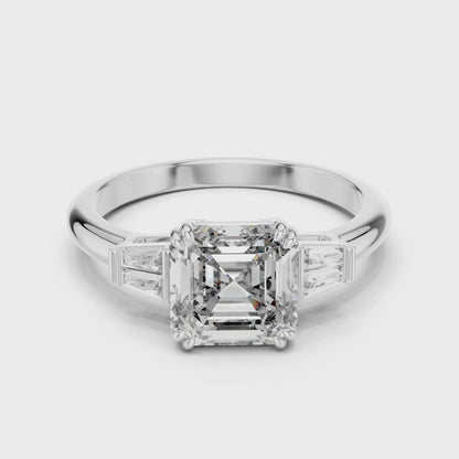 The Trilogy Emerald Lab Grown Diamond Ring