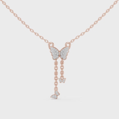 Papillon Cascade Lab-Grown Diamond Drop Pendant