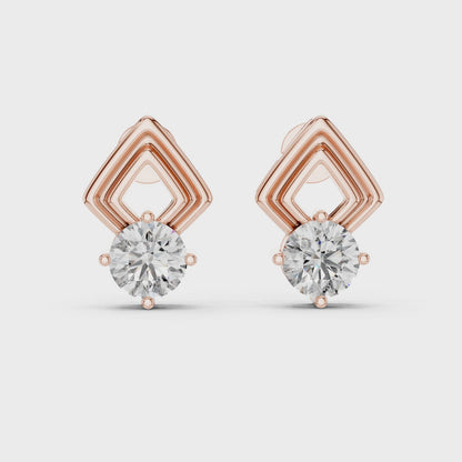 The Chevron Muse Lab Grown Diamonds Studs