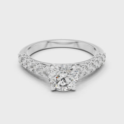 The Grace Pavé Solitaire Lab-Grown Diamond Ring