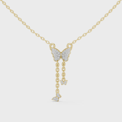 Papillon Cascade Lab-Grown Diamond Drop Pendant