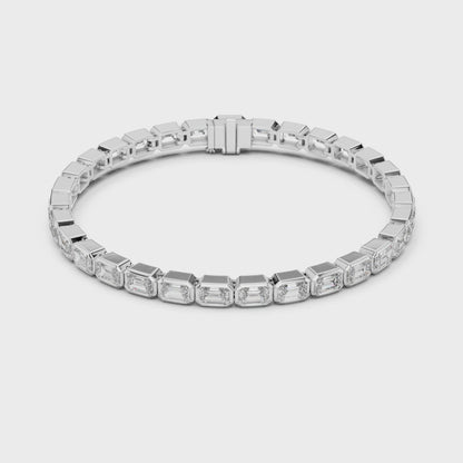 The Emerald Bezel Lab Grown Tennis Bracelet