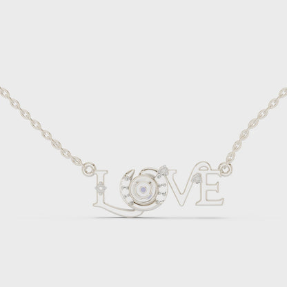 The 'LOVE' Evil Eye Pendant with Lab-Grown Diamonds without Chain