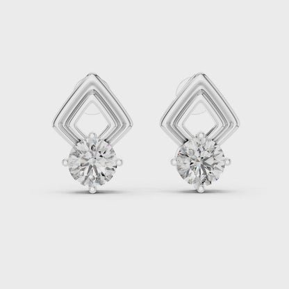 The Chevron Muse Lab Grown Diamonds Studs