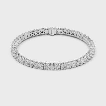 Round Diamond Tennis Bracelet in 14kt Gold