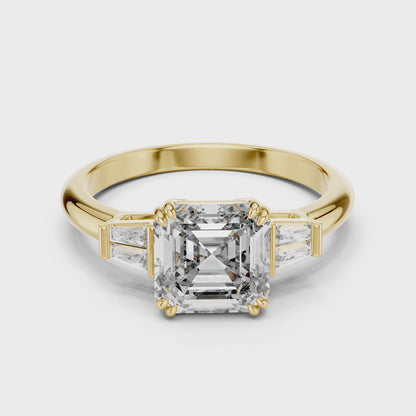 The Trilogy Emerald Lab Grown Diamond Ring