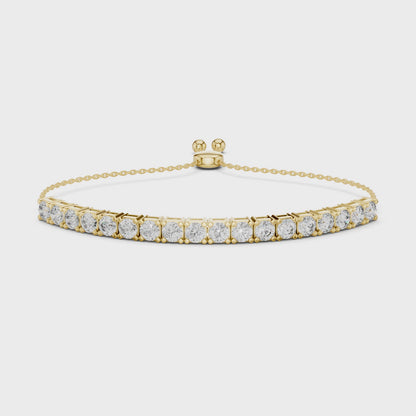 Adjustable Bolo Lab Grown Diamond Bracelet