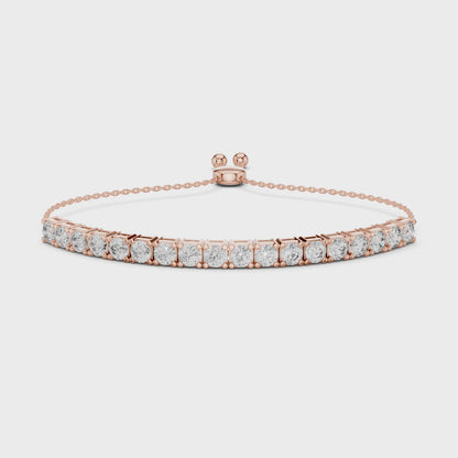 Adjustable Bolo Lab Grown Diamond Bracelet