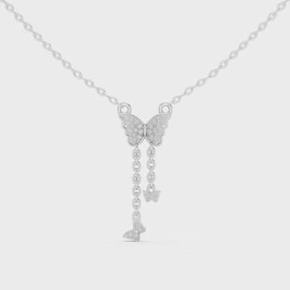 Papillon Cascade Lab-Grown Diamond Drop Pendant