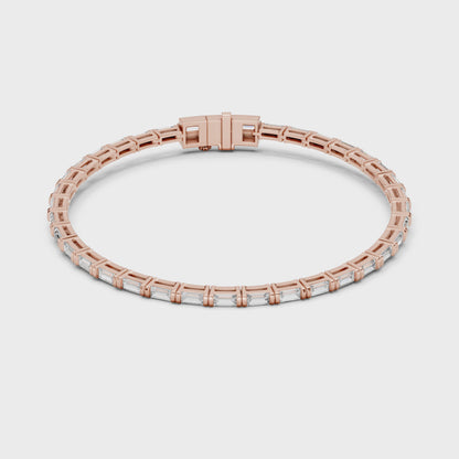 Horizontal Baguette Lab Diamond Tennis Bracelet