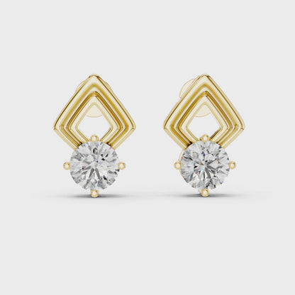 The Chevron Muse Lab Grown Diamonds Studs