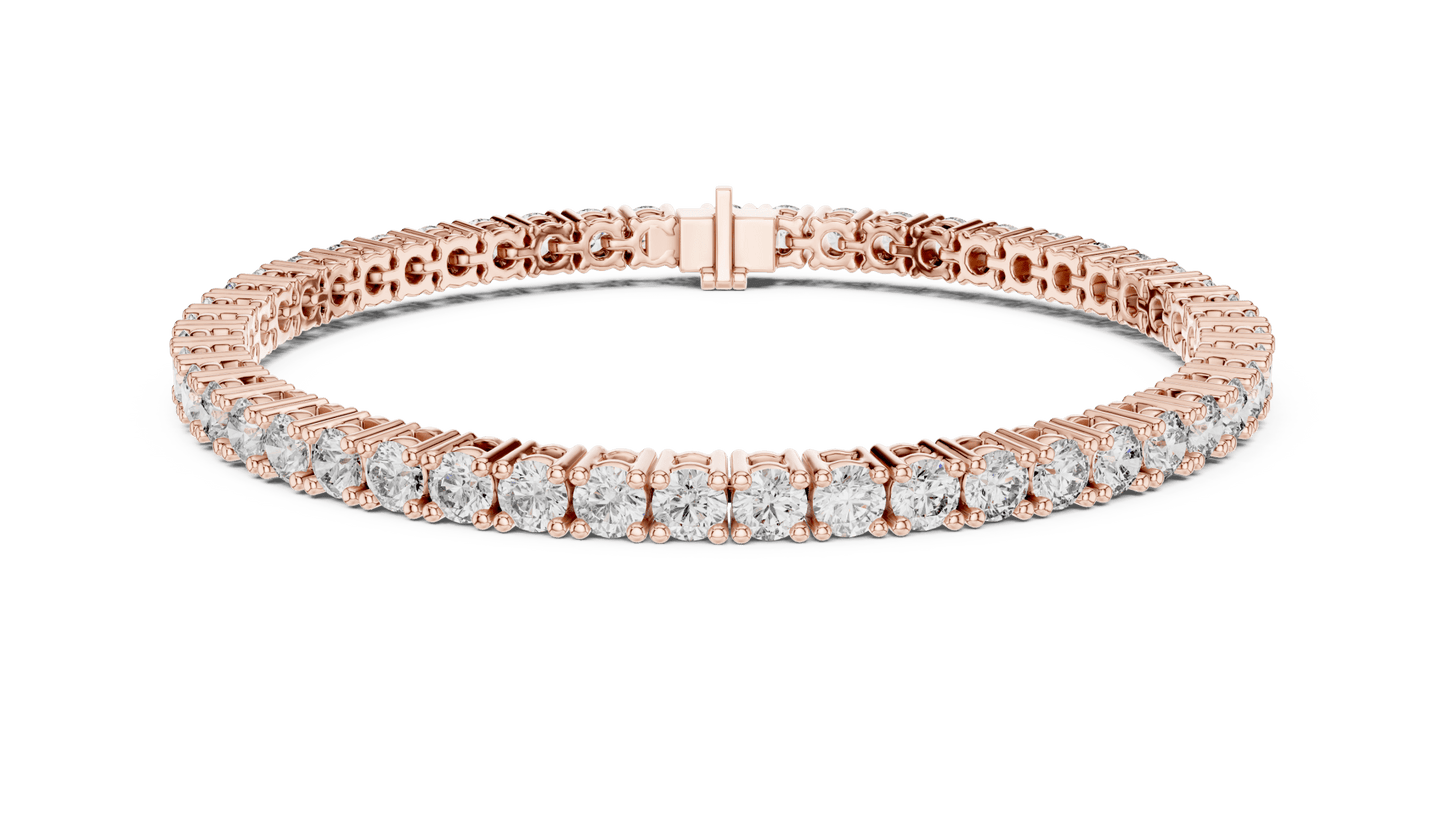 Round Diamond Tennis Bracelet in 14kt Gold - Suez Diamonds