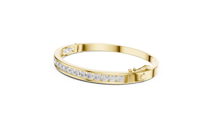 Suez Modern Channel - Set Lab Grown Diamond Bracelet - Suez Diamonds
