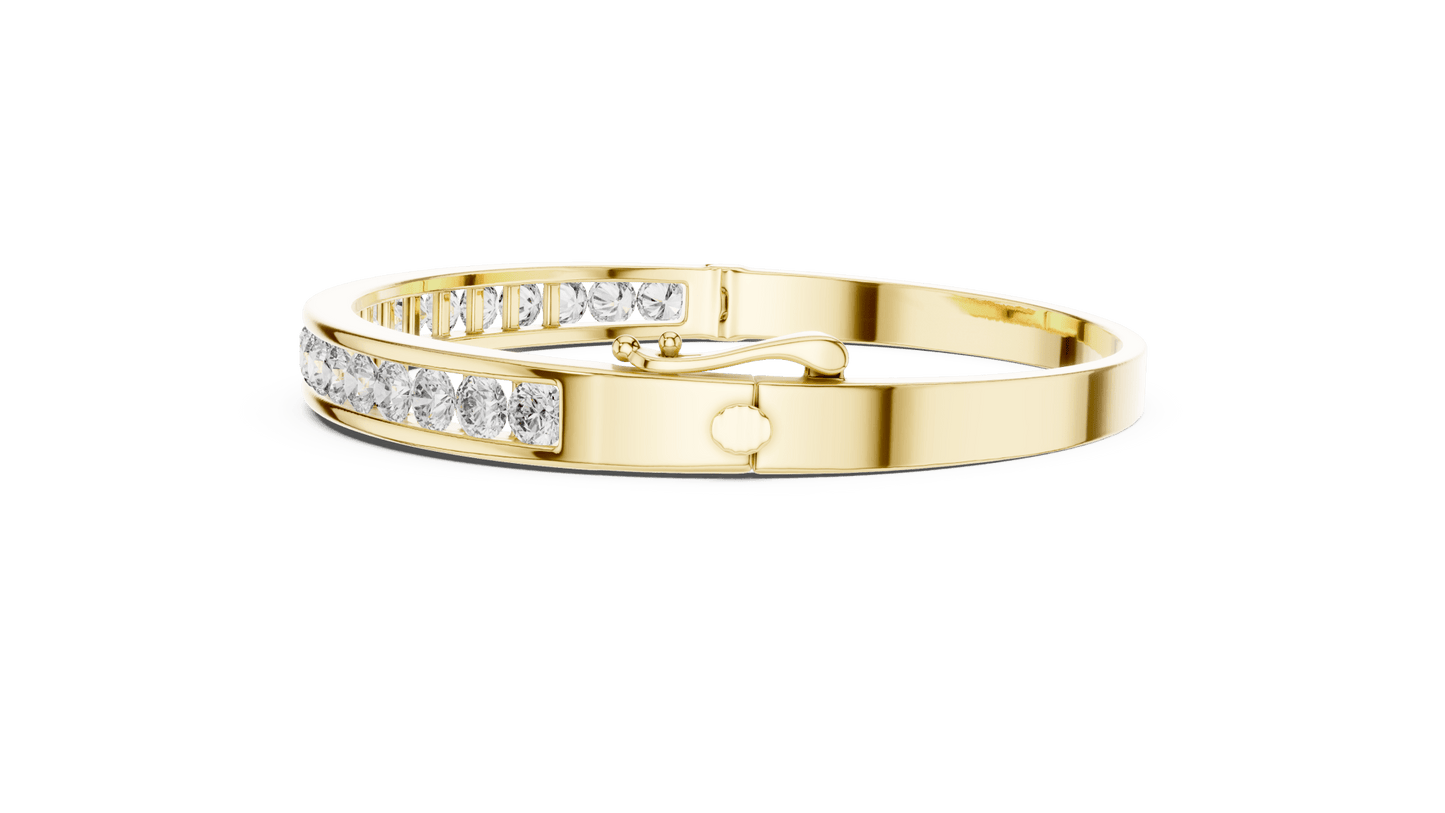 Suez Modern Channel - Set Lab Grown Diamond Bracelet - Suez Diamonds