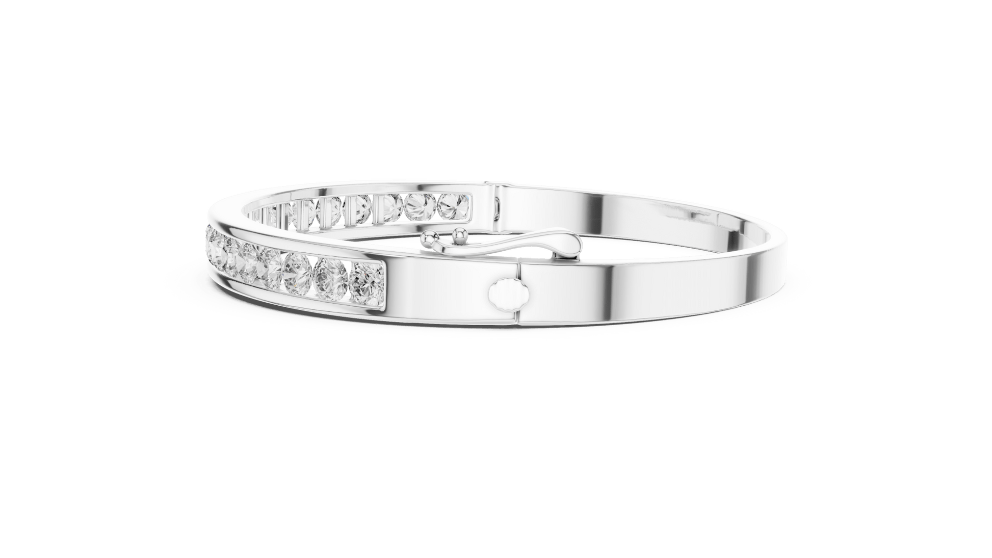 Suez Modern Channel - Set Lab Grown Diamond Bracelet - Suez Diamonds