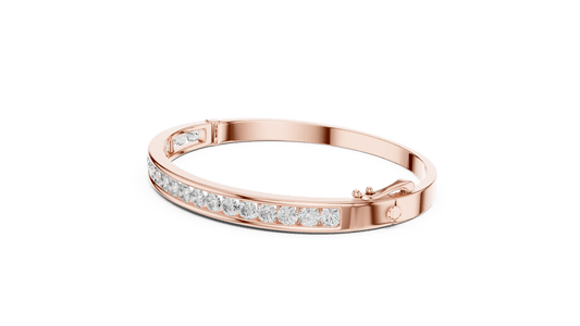 Suez Modern Channel - Set Lab Grown Diamond Bracelet - Suez Diamonds