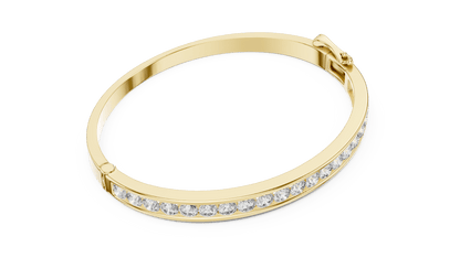 Suez Modern Channel - Set Lab Grown Diamond Bracelet - Suez Diamonds