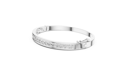 Suez Modern Channel - Set Lab Grown Diamond Bracelet - Suez Diamonds