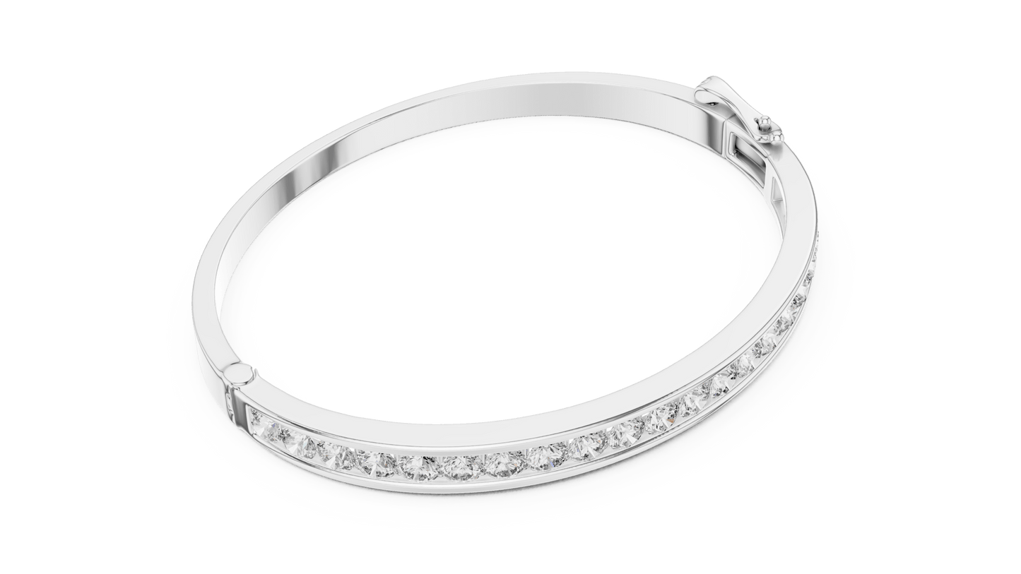 Suez Modern Channel - Set Lab Grown Diamond Bracelet - Suez Diamonds