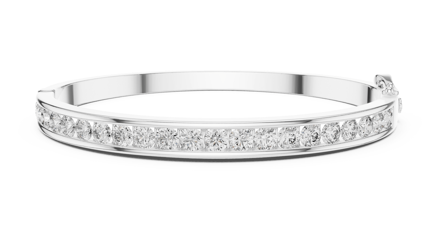 Suez Modern Channel - Set Lab Grown Diamond Bracelet - Suez Diamonds