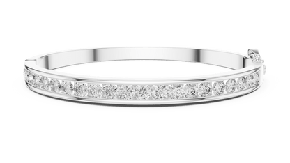 Suez Modern Channel - Set Lab Grown Diamond Bracelet - Suez Diamonds