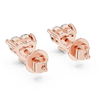 The Amour Essence | Heart - Cut Lab - Grown Diamond Studs in 14K Gold - Suez Diamonds