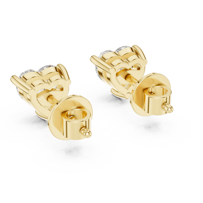 The Amour Essence | Heart - Cut Lab - Grown Diamond Studs in 14K Gold - Suez Diamonds