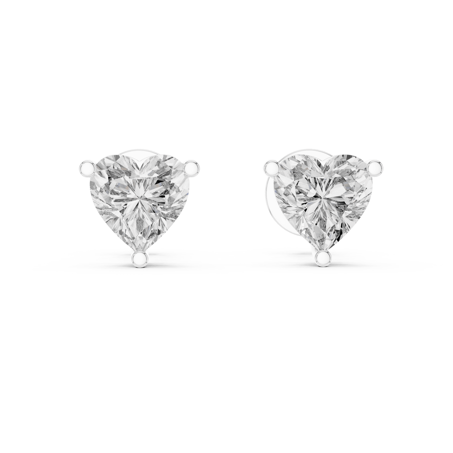 The Amour Essence | Heart - Cut Lab - Grown Diamond Studs in 14K Gold - Suez Diamonds
