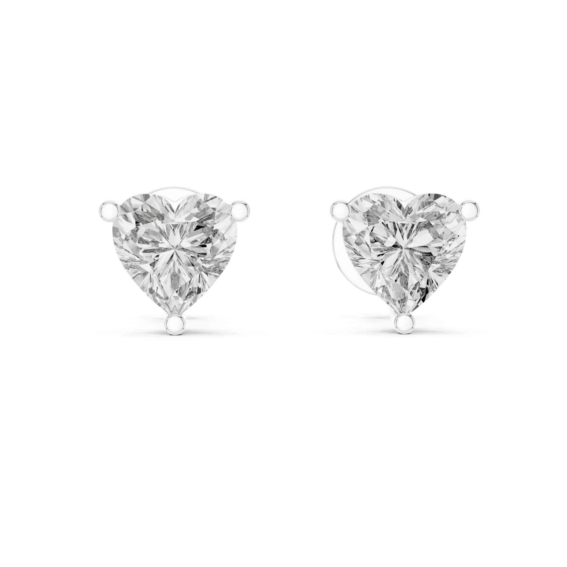 The Amour Essence | Heart - Cut Lab - Grown Diamond Studs in 14K Gold - Suez Diamonds