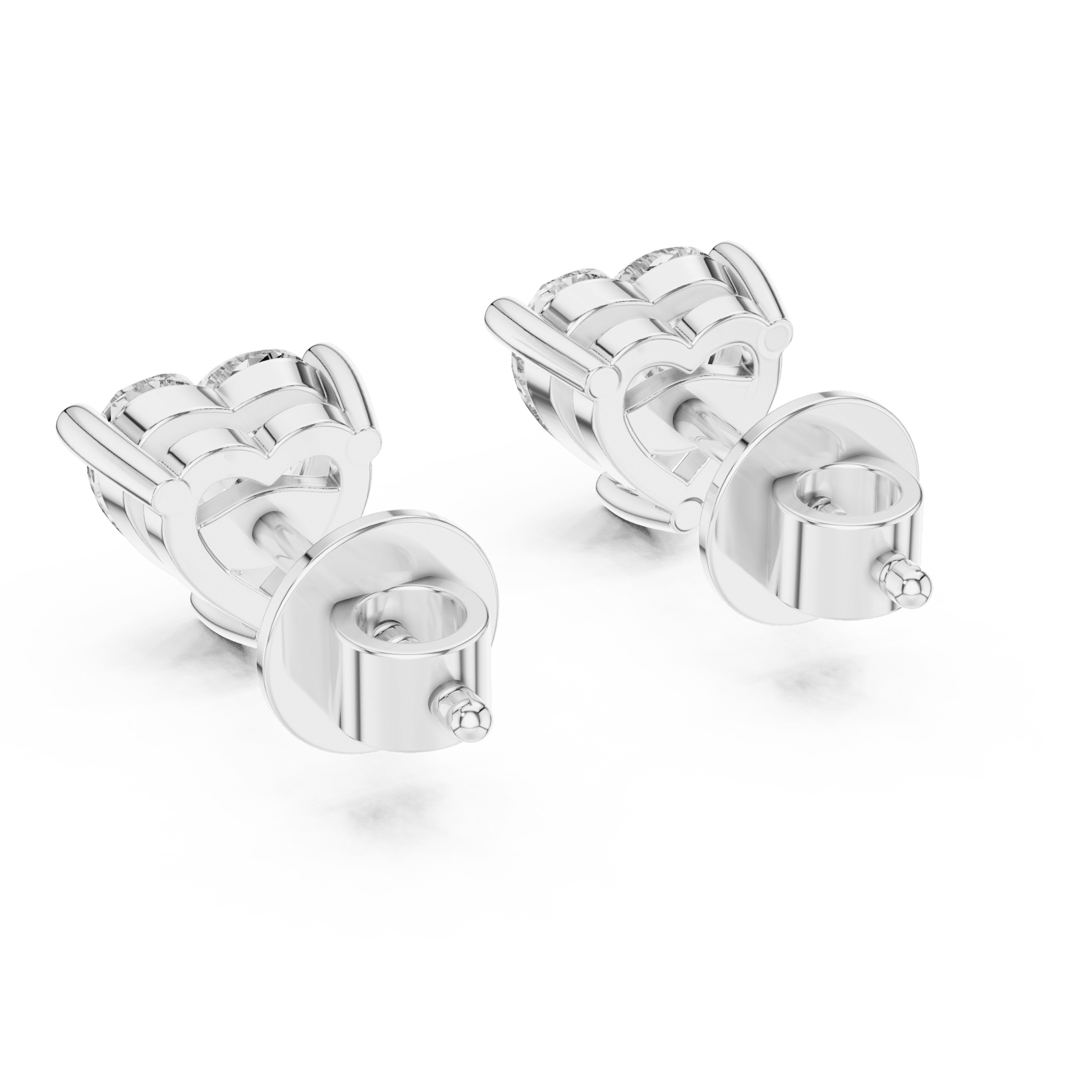The Amour Essence | Heart - Cut Lab - Grown Diamond Studs in 14K Gold - Suez Diamonds