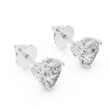 The Amour Essence | Heart - Cut Lab - Grown Diamond Studs in 14K Gold - Suez Diamonds