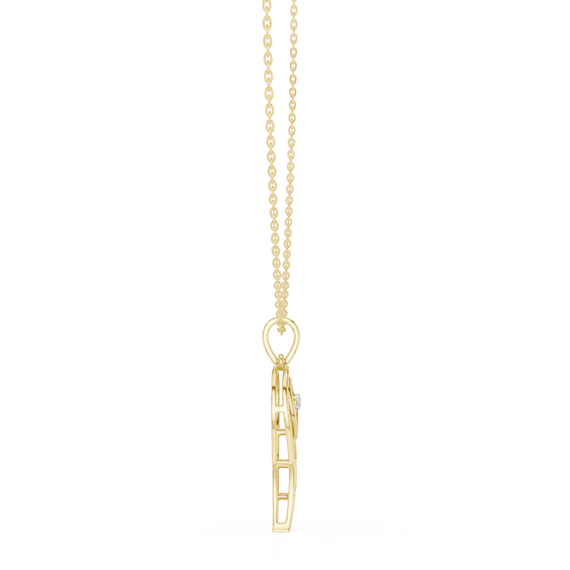 The Celestial Ellipse Lab Grown Diamond Pendant - Suez Diamonds