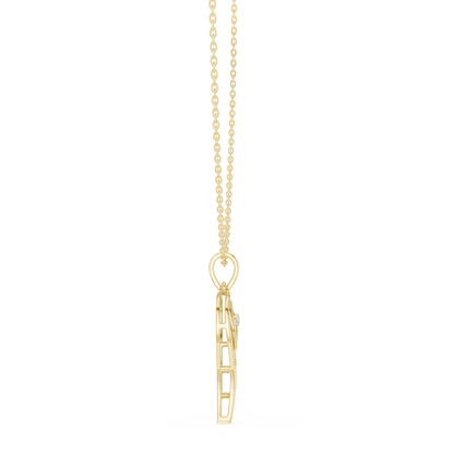 The Celestial Ellipse Lab Grown Diamond Pendant - Suez Diamonds