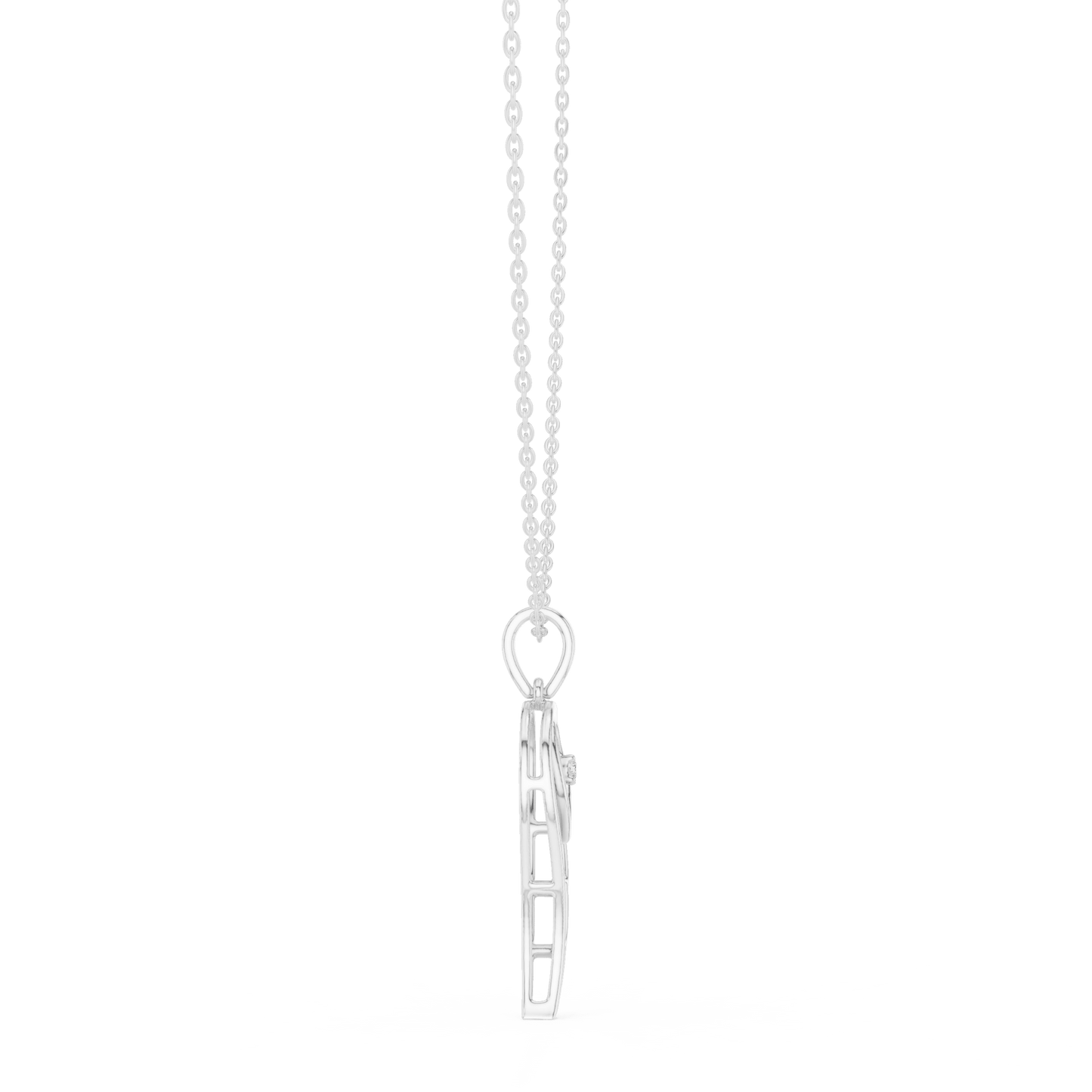 The Celestial Ellipse Lab Grown Diamond Pendant - Suez Diamonds