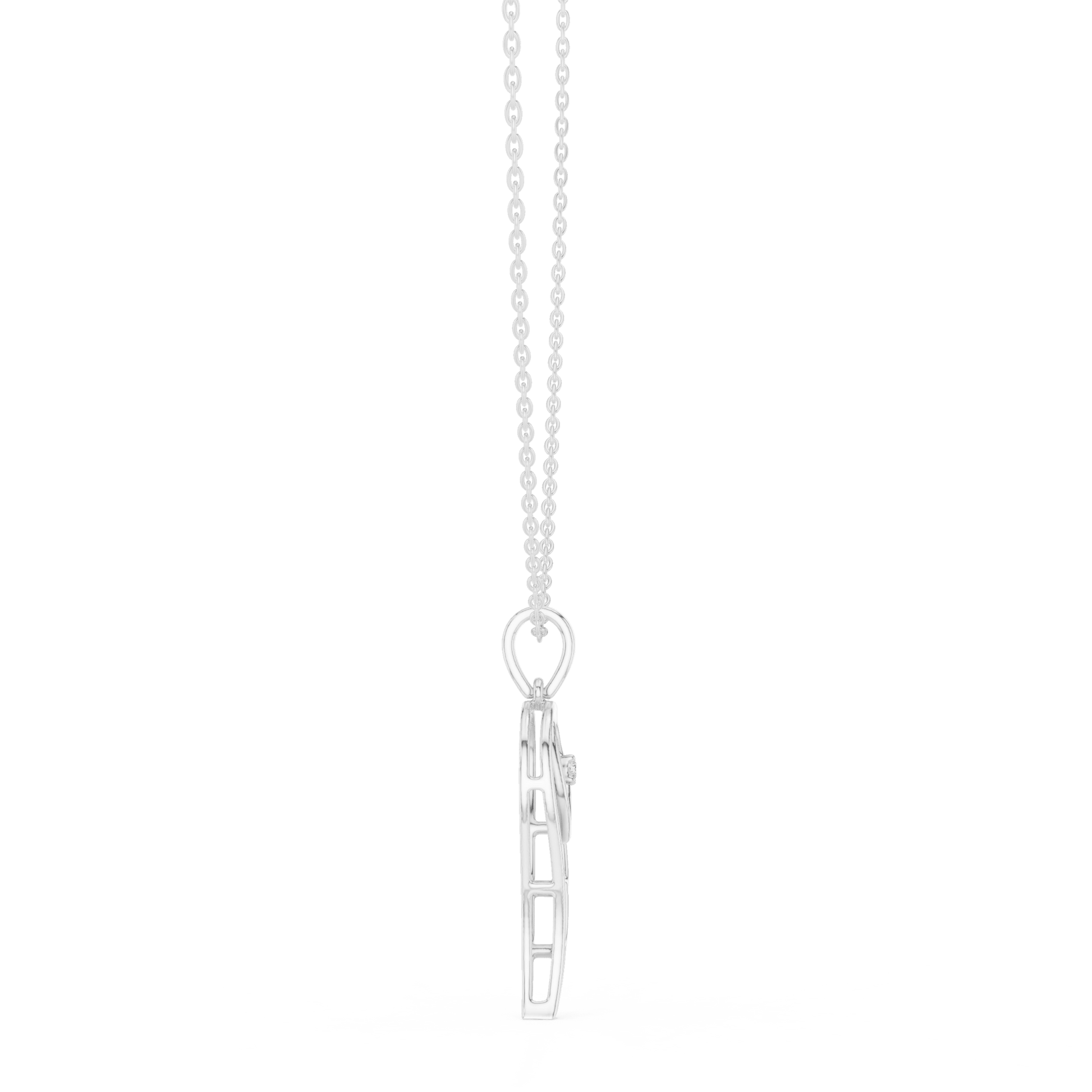 The Celestial Ellipse Lab Grown Diamond Pendant - Suez Diamonds