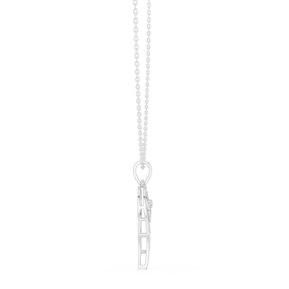The Celestial Ellipse Lab Grown Diamond Pendant - Suez Diamonds