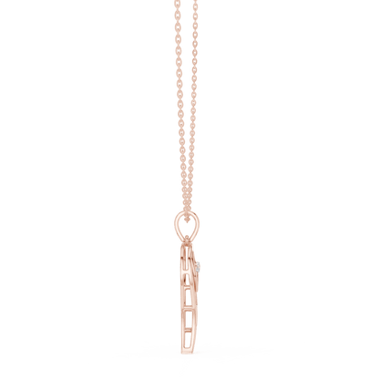 The Celestial Ellipse Lab Grown Diamond Pendant - Suez Diamonds