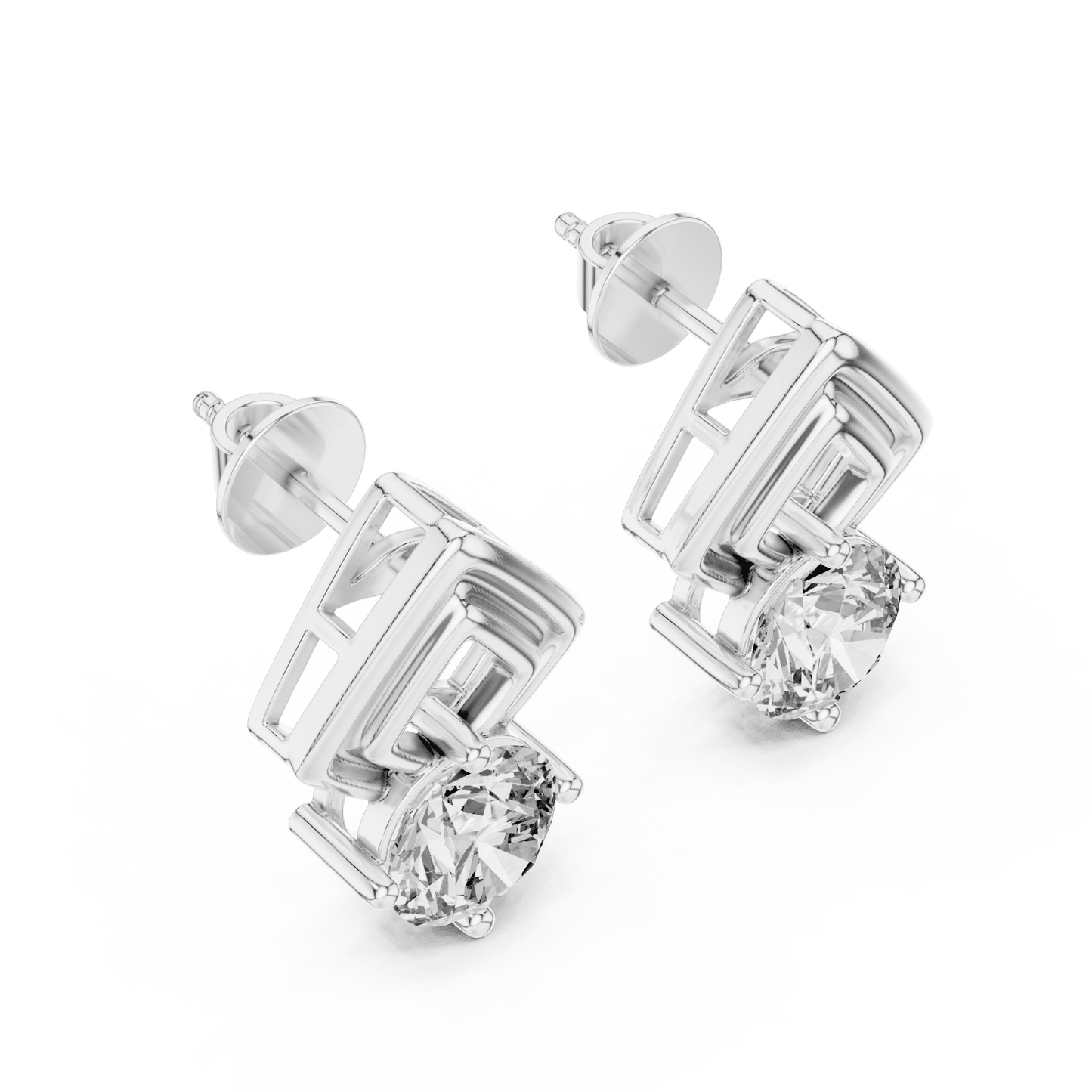 The Chevron Muse Lab Grown Diamonds Studs - Suez Diamonds