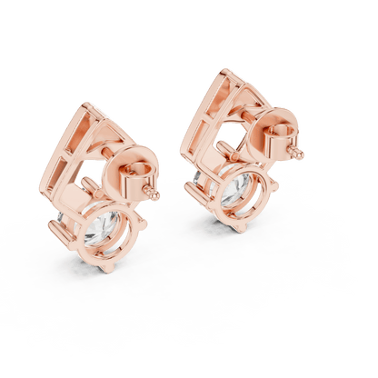 The Chevron Muse Lab Grown Diamonds Studs - Suez Diamonds