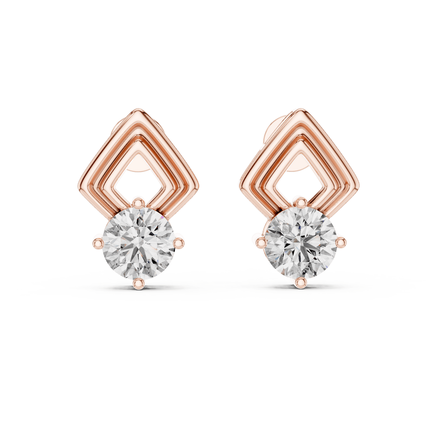 The Chevron Muse Lab Grown Diamonds Studs - Suez Diamonds