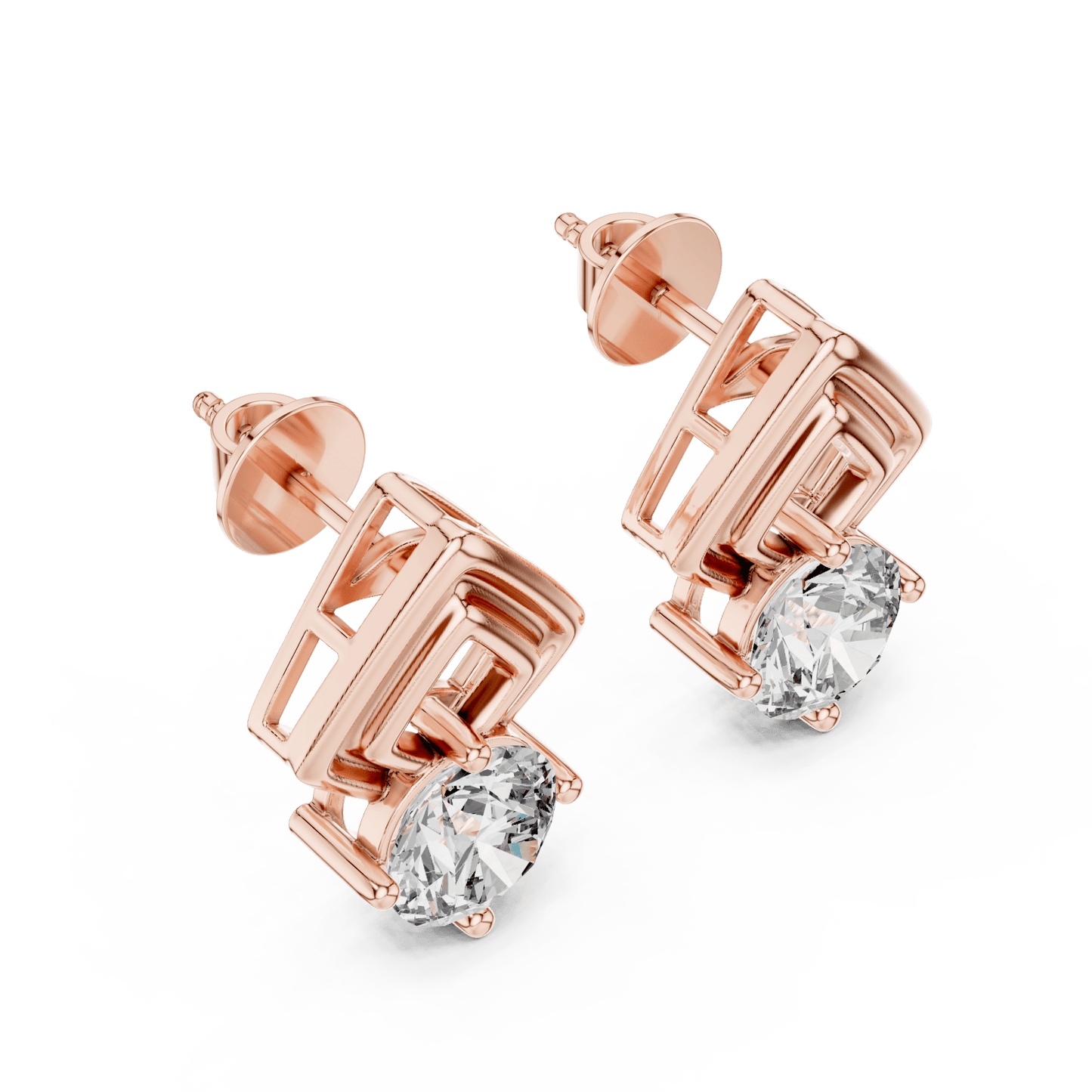 The Chevron Muse Lab Grown Diamonds Studs - Suez Diamonds