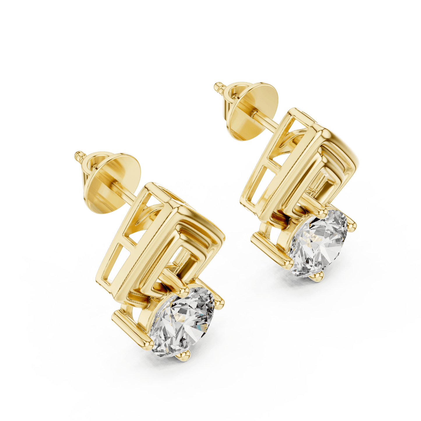The Chevron Muse Lab Grown Diamonds Studs - Suez Diamonds