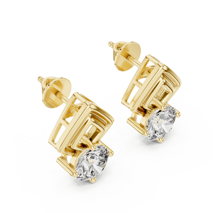 The Chevron Muse Lab Grown Diamonds Studs - Suez Diamonds