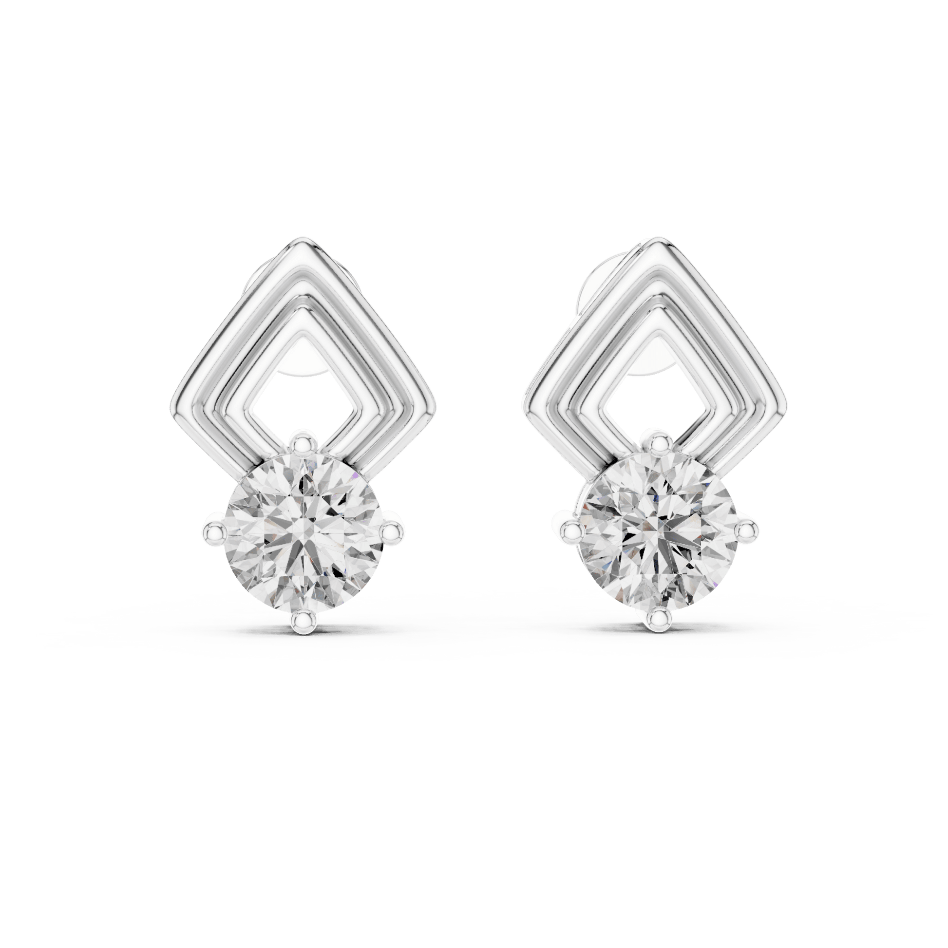 The Chevron Muse Lab Grown Diamonds Studs - Suez Diamonds