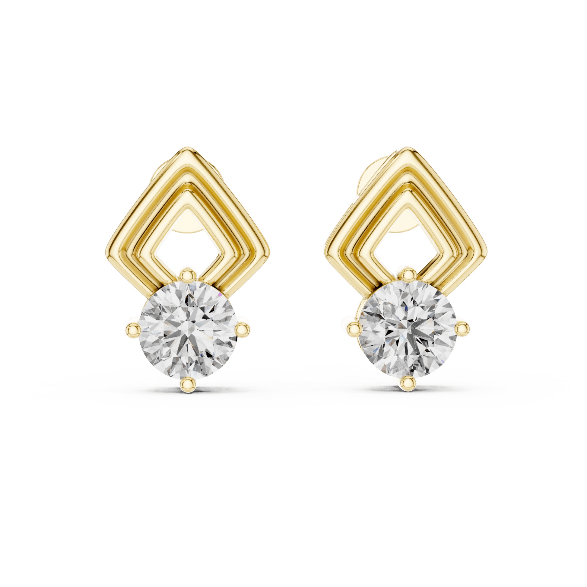 The Chevron Muse Lab Grown Diamonds Studs - Suez Diamonds