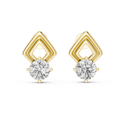 The Chevron Muse Lab Grown Diamonds Studs - Suez Diamonds