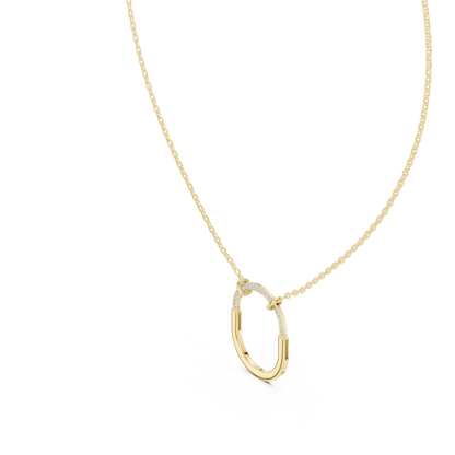 The Ellipse Aura Lab Grown Pendant - Suez Diamonds