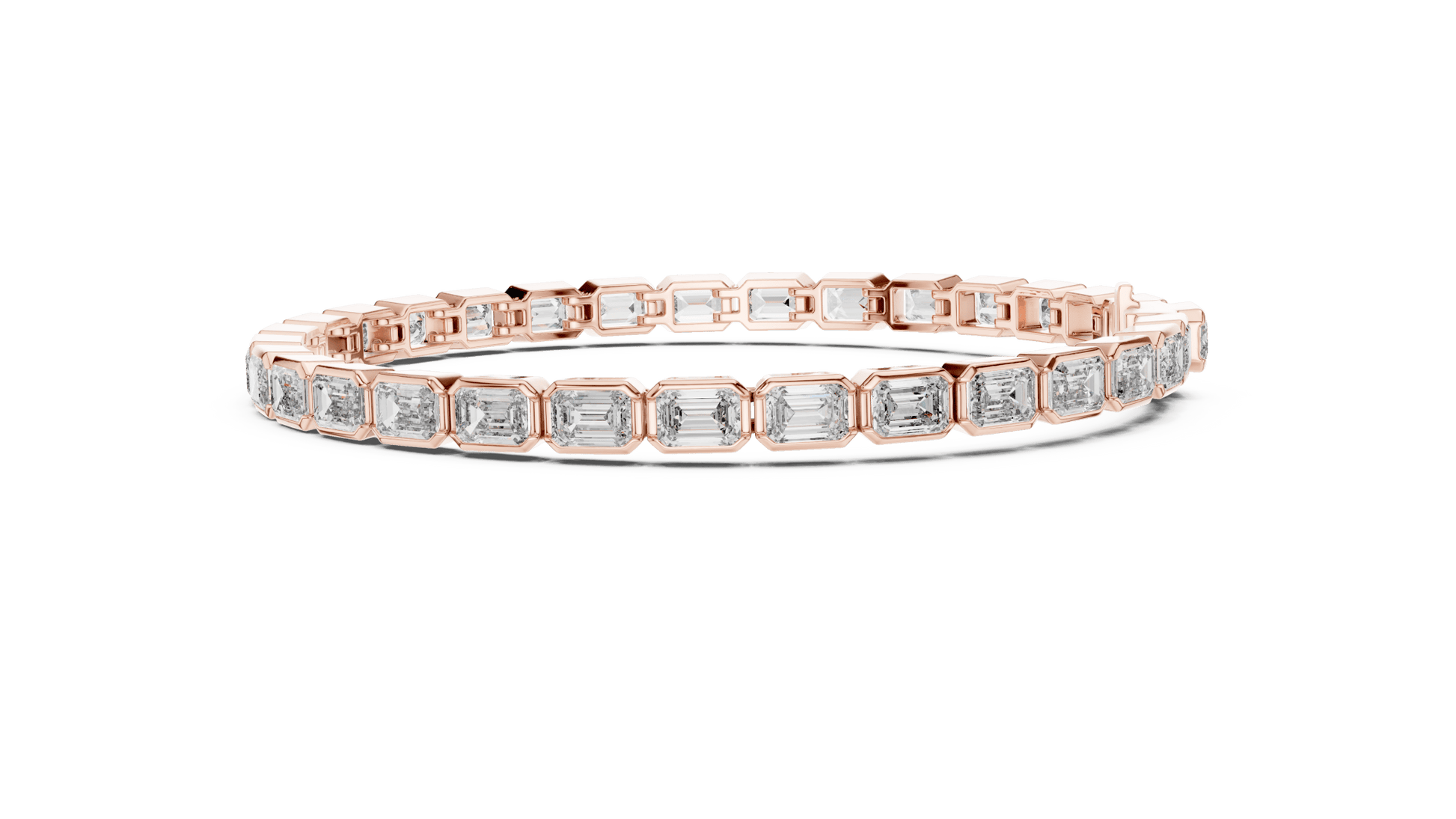 The Emerald Bezel Lab Grown Tennis Bracelet - Suez Diamonds