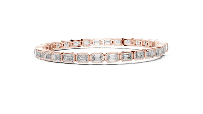 The Emerald Bezel Lab Grown Tennis Bracelet - Suez Diamonds