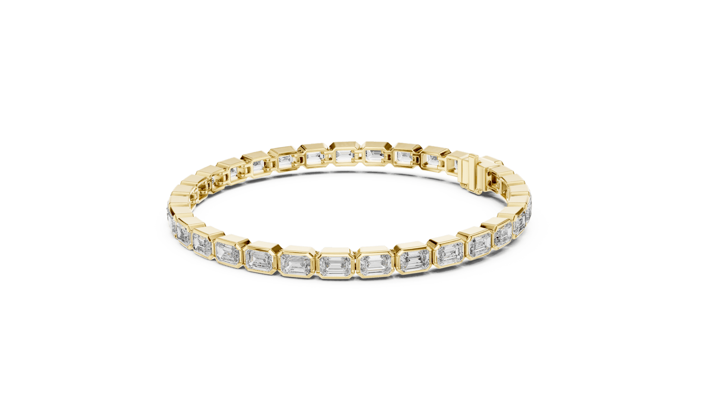 The Emerald Bezel Lab Grown Tennis Bracelet - Suez Diamonds